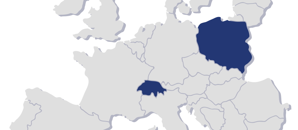 Map of Europe showing BOR4MACH consortium partner locations